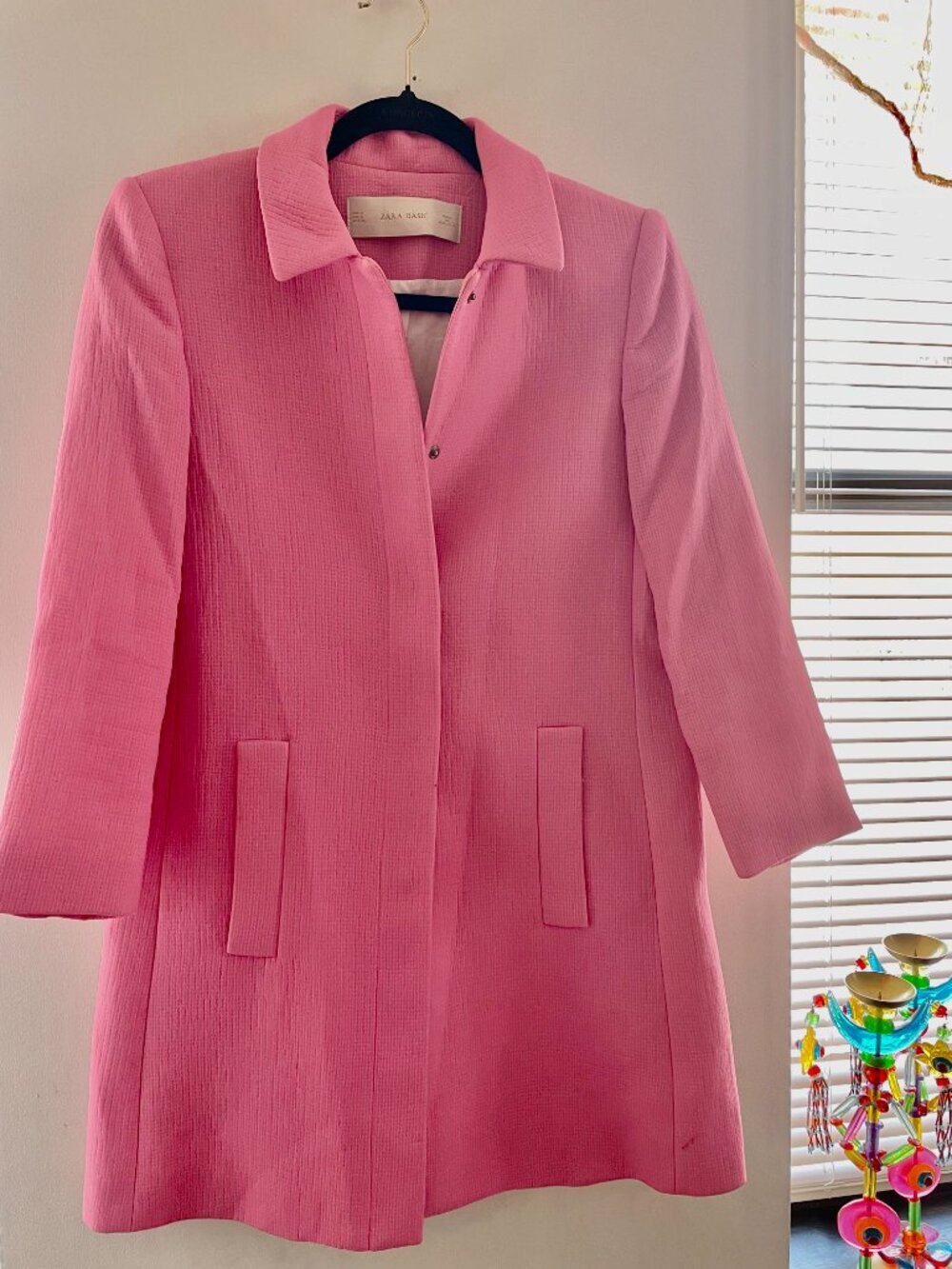 Zara | Retro Bubblegum Pink Car Coat